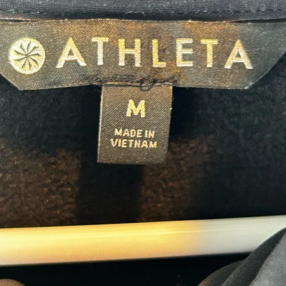 ATHLETA Black Victory Primaloft Fleece Lined Zip Up Hoodie - Picture 6 of 8